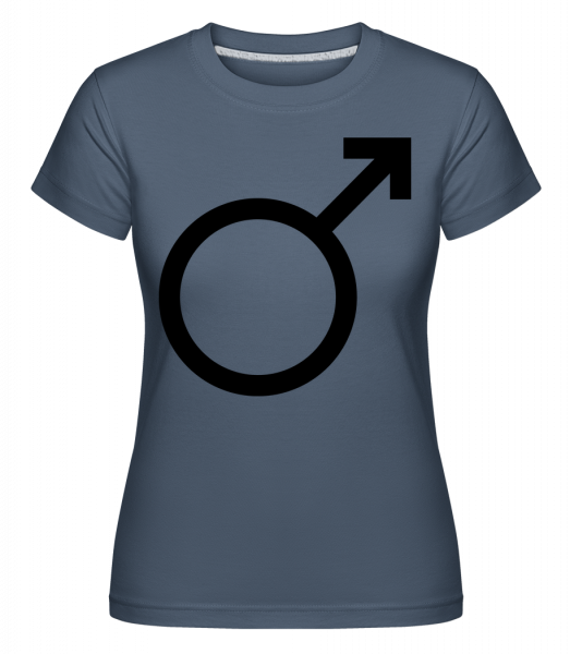 Männlich Zeichen - Shirtinator Frauen T-Shirt - Denim - Vorn