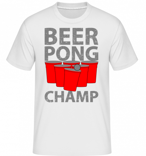 Beer Pong Champ -  Shirtinator Men's T-Shirt - White - Vorn