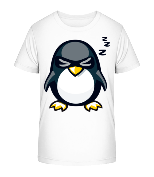 Sleepy Penguin - Kinder Bio T-Shirt Stanley Stella - Weiß - Vorne