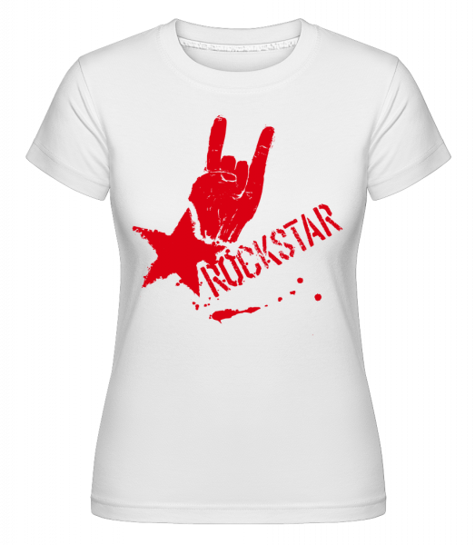 Rockstar Symbol - Shirtinator Frauen T-Shirt - Weiß - Vorn