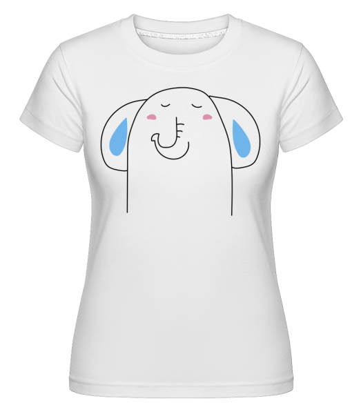 Putziger Elefant - Shirtinator Frauen T-Shirt - Weiß - Vorn