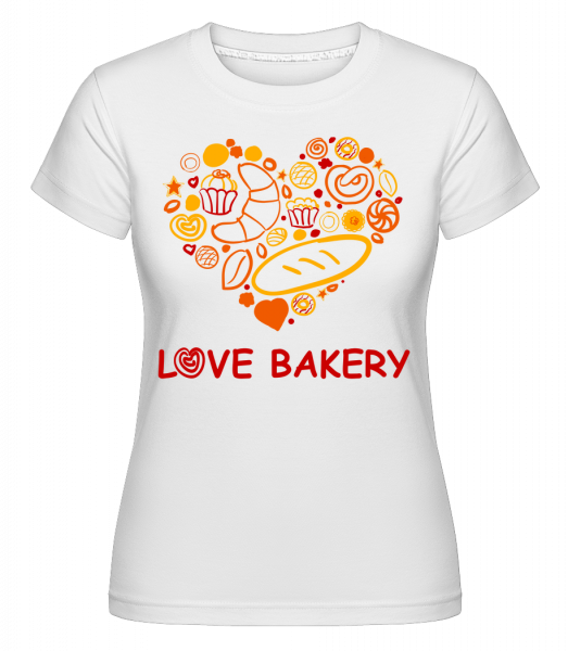 Love Bakery -  Shirtinator Women's T-Shirt - White - Front