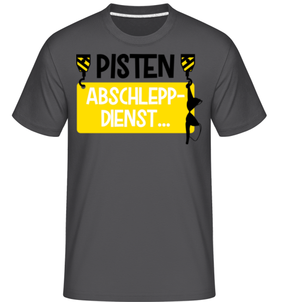 Pisten Abschleppdienst - Shirtinator Männer T-Shirt - Anthrazit - Vorne