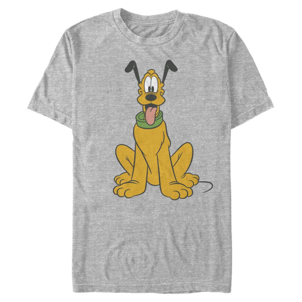 Disney - Micky Maus - Pluto Traditional - Männer T-Shirt - Grau meliert - Vorne