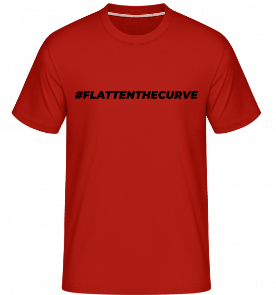 Flattenthecurve - Shirtinator Männer T-Shirt - Rot - Vorn