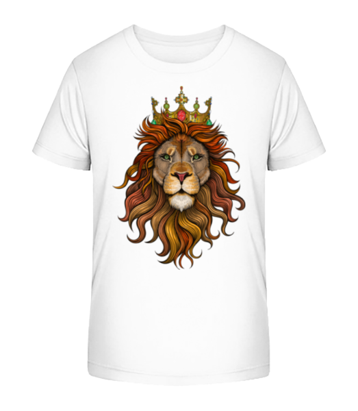 Löwenkönig - Kinder Bio T-Shirt Stanley Stella - Weiß - Vorne