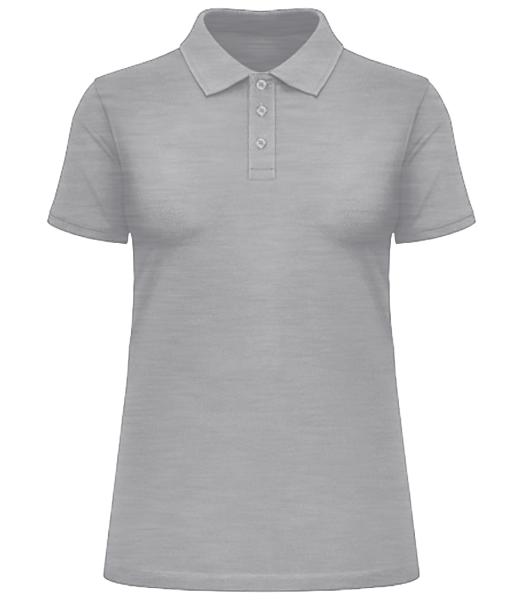 Women's Polo Shirt Slim Fit - Heather grey - Front
