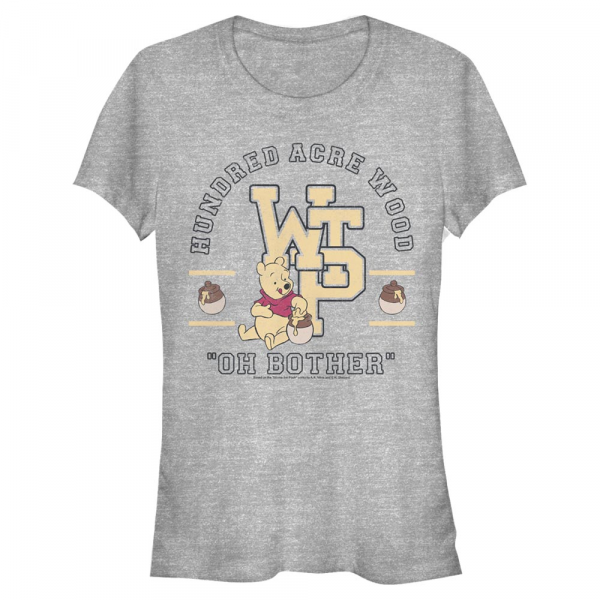 Disney - Winnie Puuh - Medvídek Pú Collegiate - Frauen T-Shirt - Grau meliert - Vorne