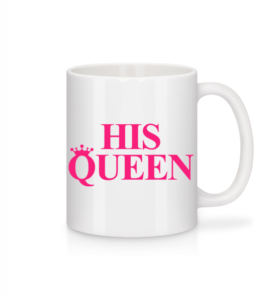 His Queen Pink - Tasse - Weiß - Vorn