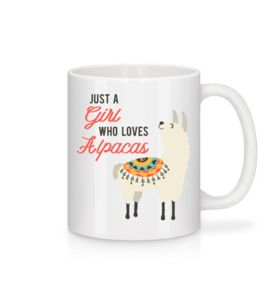 Just A Girl Who Loves Alpacas - Mug - White - Front