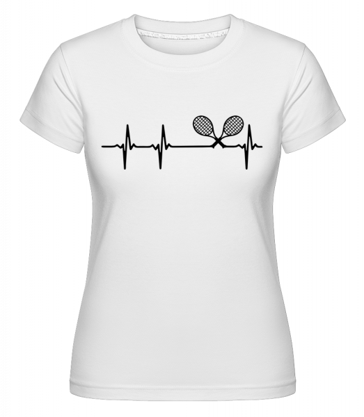 Tennis Herzschlag - Shirtinator Frauen T-Shirt - Weiß - Vorn