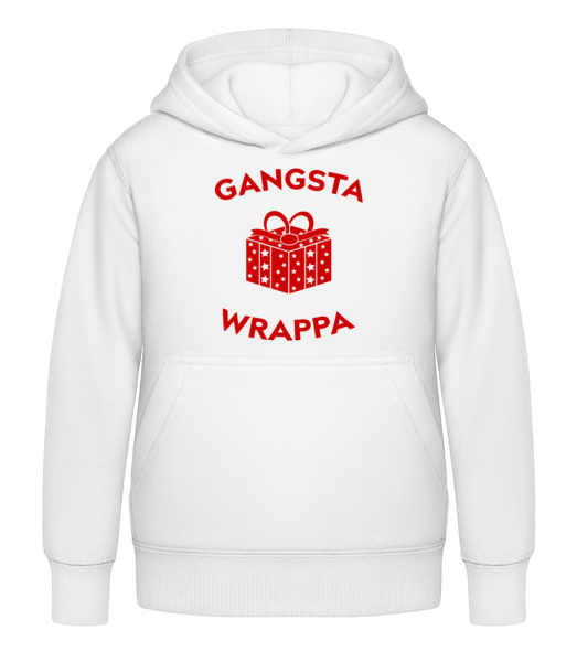 Gangsta Wrappa - Kid's Hoodie - White - Front