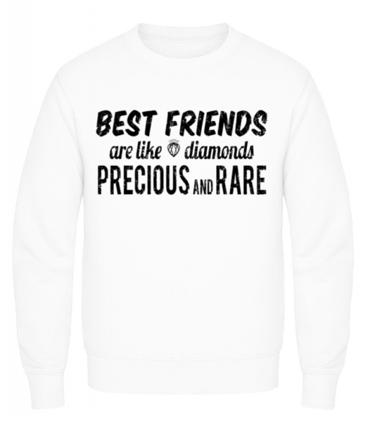 Best Friends Are Like Diamonds - Männer Pullover - Weiß - Vorne