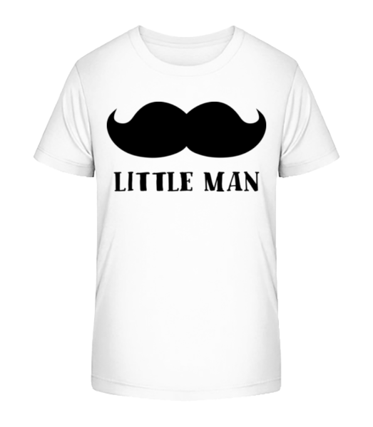 Little Man Mustache - Kid's Bio T-Shirt Stanley Stella - White - Front