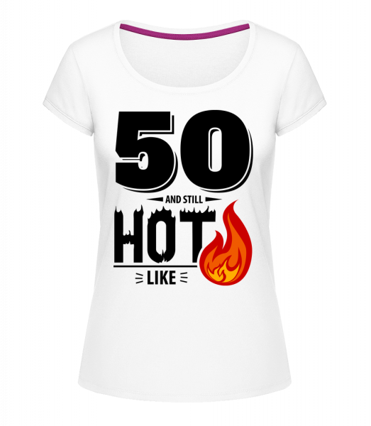 50 And Still Hot - Megan Crewneck T-Shirt - White - Vorn