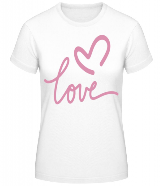 Love - Frauen Basic T-Shirt - Weiß - Vorne