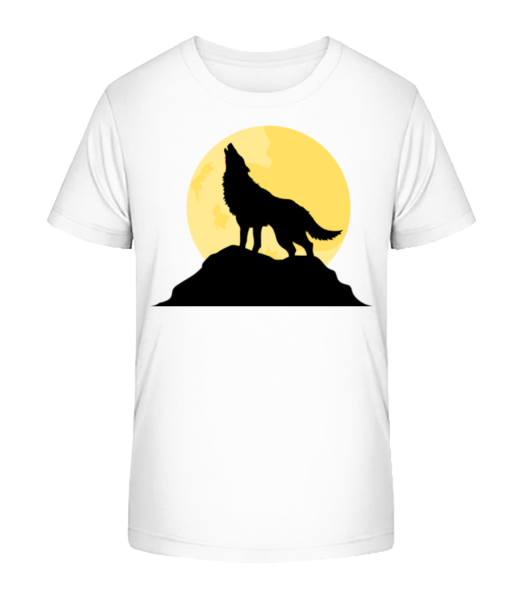 Gothic Wolve Sunset - Kinder Bio T-Shirt Stanley Stella - Weiß - Vorne