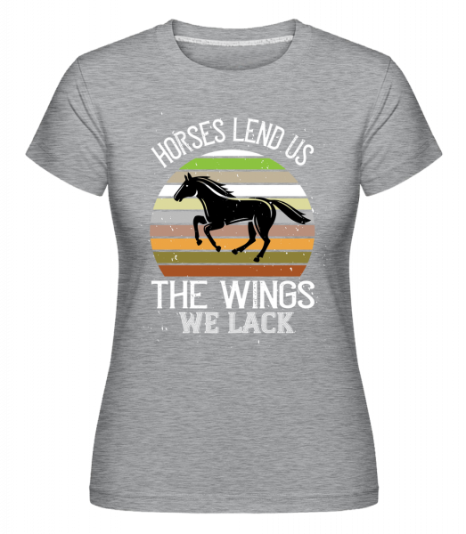 Horses Lend Us The Wings We Lack -  Shirtinator Women's T-Shirt - Heather grey - Front