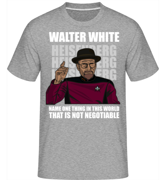 Captain Picard Heisenberg - Shirtinator Männer T-Shirt - Grau meliert - Vorne