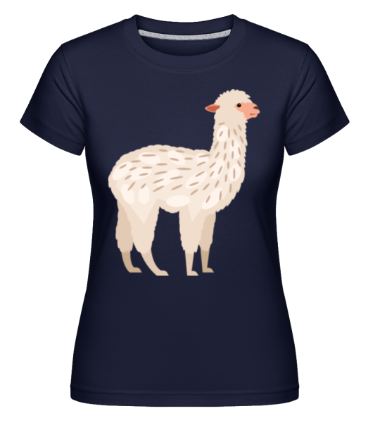 Alpaka - Shirtinator Frauen T-Shirt - Marine - Vorne