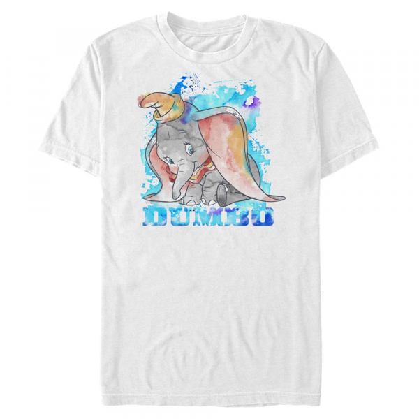 Disney Classics - Dumbo - Dumbo Watercolor - Männer T-Shirt - Weiß - Vorne