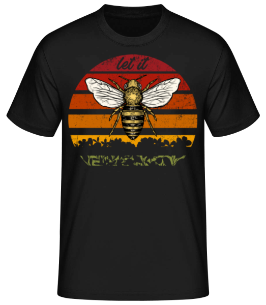 Let It Bee - Men's Basic T-Shirt - Black - Front