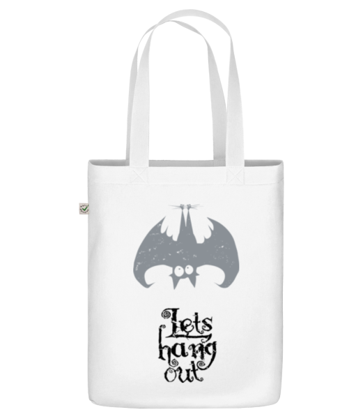 Let's Hang Out Bat - Bio Tasche - Weiß - Vorne