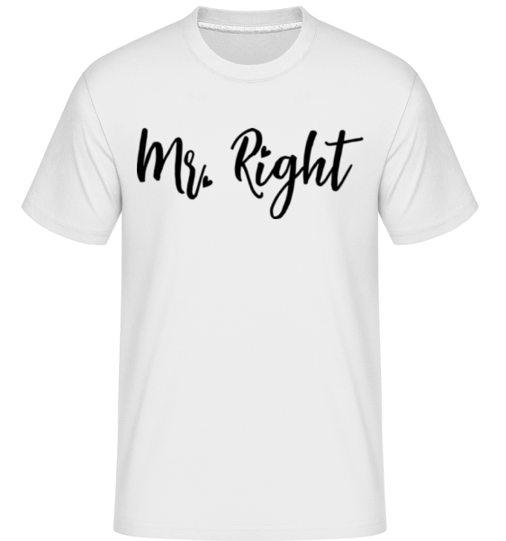 Mr Right -  Shirtinator Men's T-Shirt - White - Front