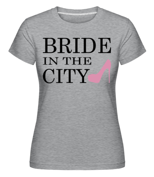 Bride In The City - Shirtinator Frauen T-Shirt - Grau meliert - Vorne