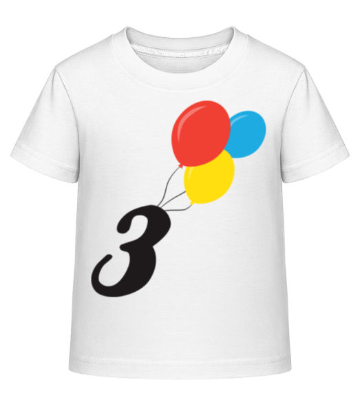 Anniversary 3 Balloons - Kid's Shirtinator T-Shirt - White - Front