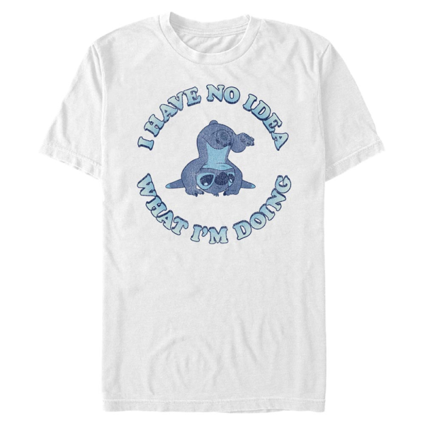 Disney - Lilo & Stitch - Stitch No Idea - Männer T-Shirt - Weiß - Vorne