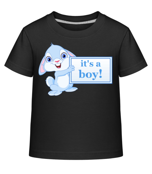 It's A Boy Rabbit - Kinder Shirtinator T-Shirt - Schwarz - Vorne