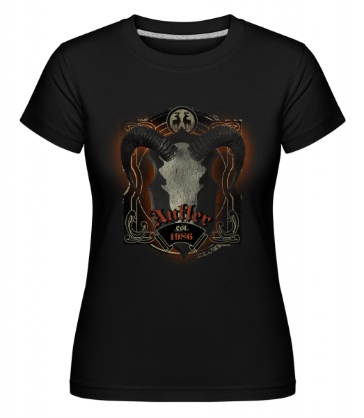Buffalo Skull Vintage -  Shirtinator Women's T-Shirt - Black - Vorn