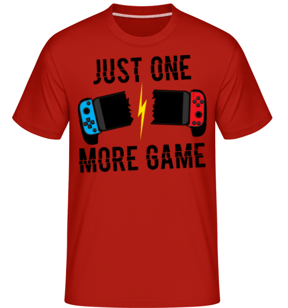 Just One More Game - Shirtinator Männer T-Shirt - Rot - Vorne