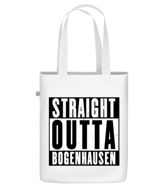 Straight Outta Bogenhausen - Bio Tasche - Weiß - Vorne