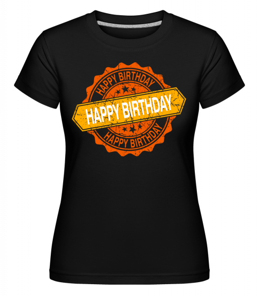 Happy Birthday Logo -  Shirtinator Women's T-Shirt - Black - Vorn