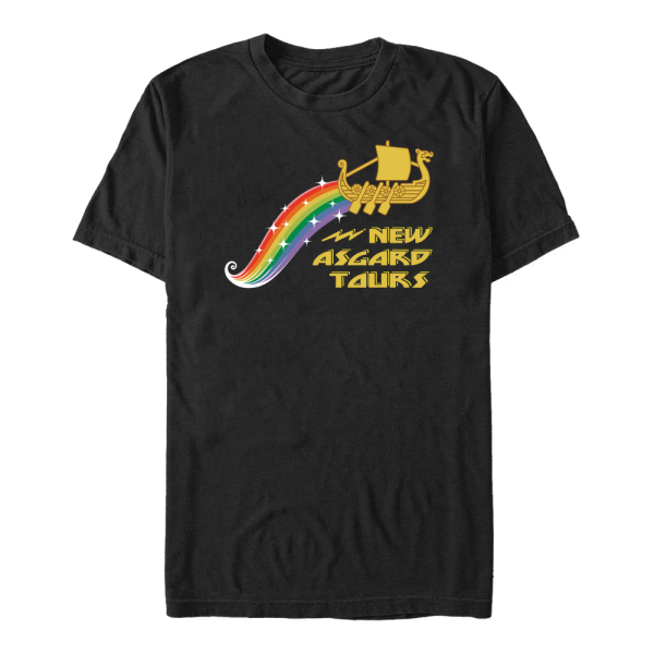 Marvel - Thor Love and Thunder - Logo Rainbow Tours - Gay Pride - Männer T-Shirt - Schwarz - Vorne