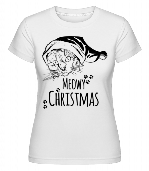 Meowy Christmas -  Shirtinator Women's T-Shirt - White - Vorn
