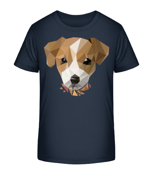 Polygon Dog - Kid's Bio T-Shirt Stanley Stella - Navy - Front