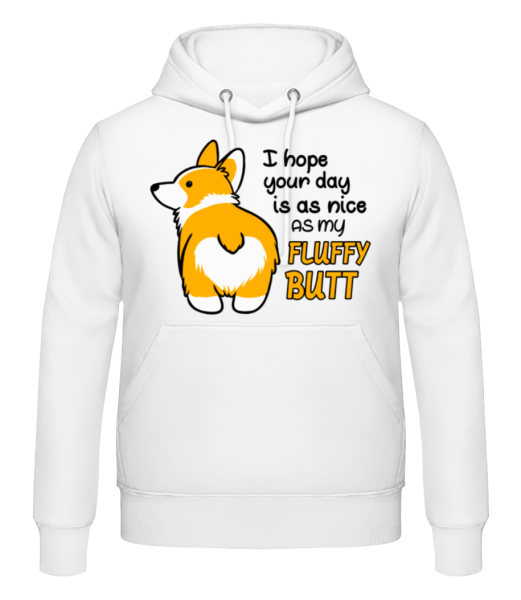My Fluffy Butt - Men's Hoodie - White - Front