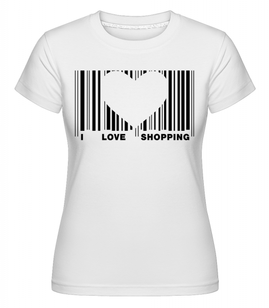 Barcode Love Shopping - Shirtinator Frauen T-Shirt - Weiß - Vorn