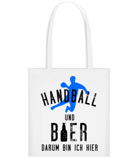 Handball Und Bier - Stofftasche - Weiß - Vorne