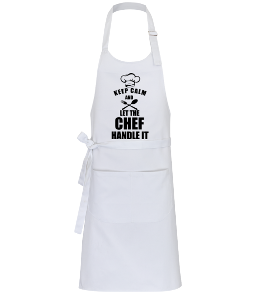 Keep Calm Chef - Professional Apron - White - Front