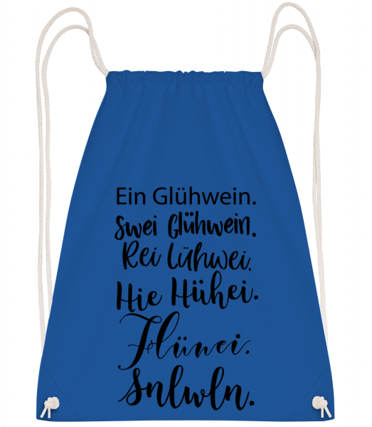 Glühwein Never Ending Story - Turnbeutel - Royalblau - Vorn