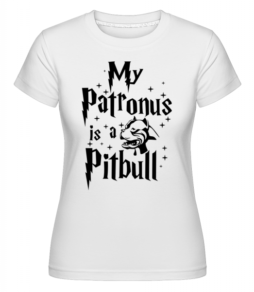 My Patronus Is A Pitbull - Shirtinator Frauen T-Shirt - Weiß - Vorn