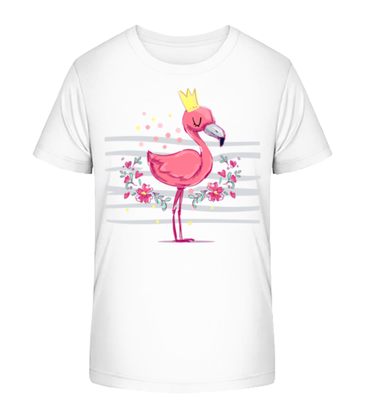 Royal Flamingo - Kid's Bio T-Shirt Stanley Stella - White - Front