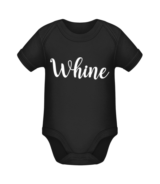 Whine - Organic Baby Body - Black - Front