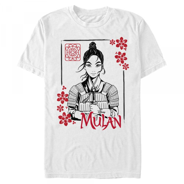 Disney - Mulan - Mulan Ink Line - Männer T-Shirt - Weiß - Vorne