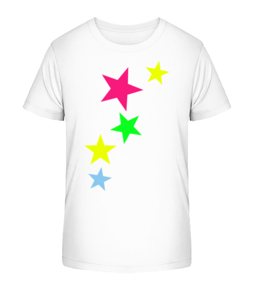 Colorful Stars - Kid's Bio T-Shirt Stanley Stella - White - Front