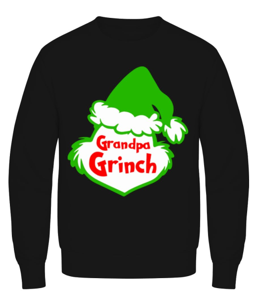 Grandpa Grinch - Männer Pullover - Schwarz - Vorne